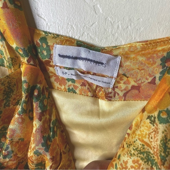 Urban Outfitters UO Yellow and Green Floral Mini Halter Dress Nwot Size Small S - Picture 14 of 16